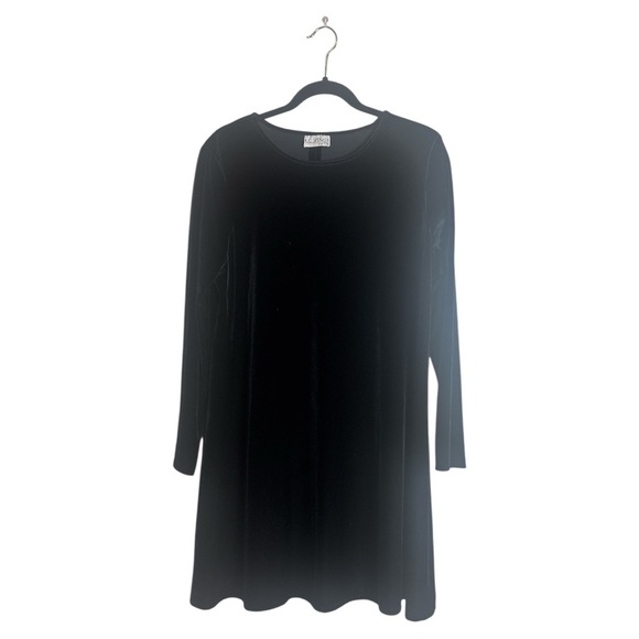 Black Long Sleeve Crew Neck Dress for Work - Picture 4 of 6